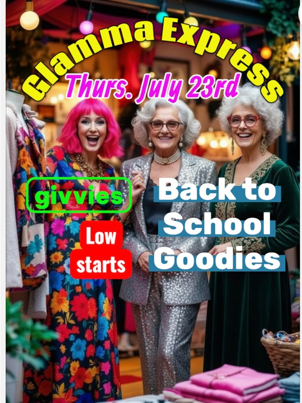 We’re Baaack!! Glamma Express Coming at you July 23rd! I’ll be on at 5:30 EST